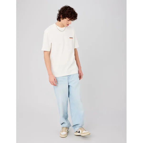 T-shirt imprimé devant/dos Blanc écru