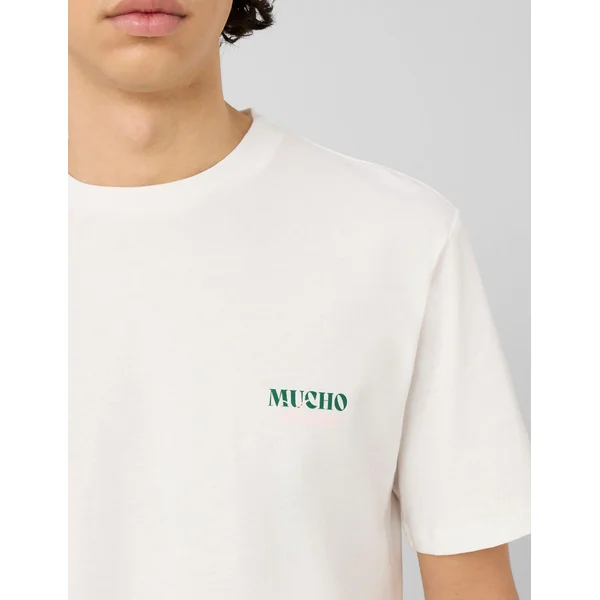 T-shirt imprimé devant/dos Blanc écru