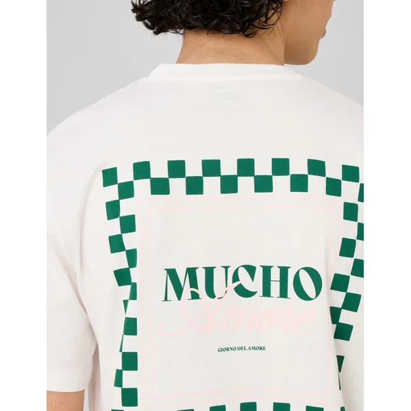 T-shirt imprimé devant/dos Blanc écru