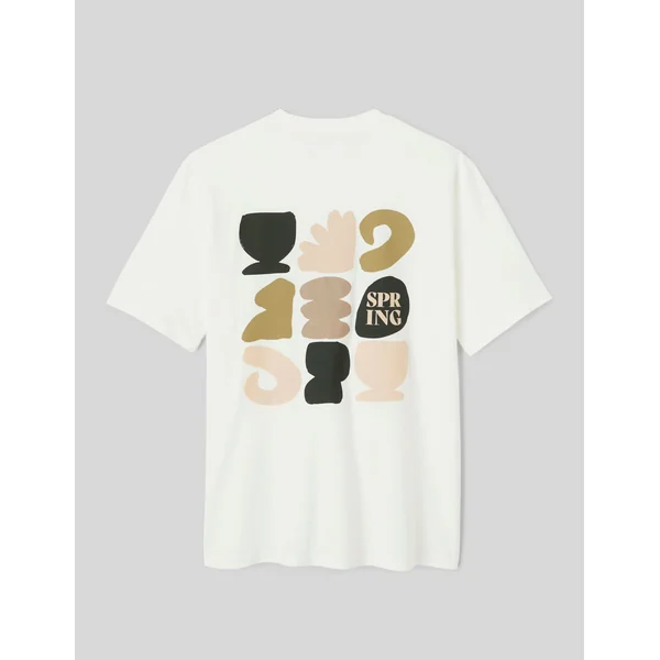 T-shirt imprimé devant/dos Blanc écru