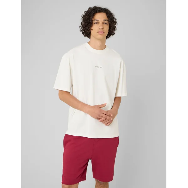 T-shirt imprimé devant/dos Blanc écru