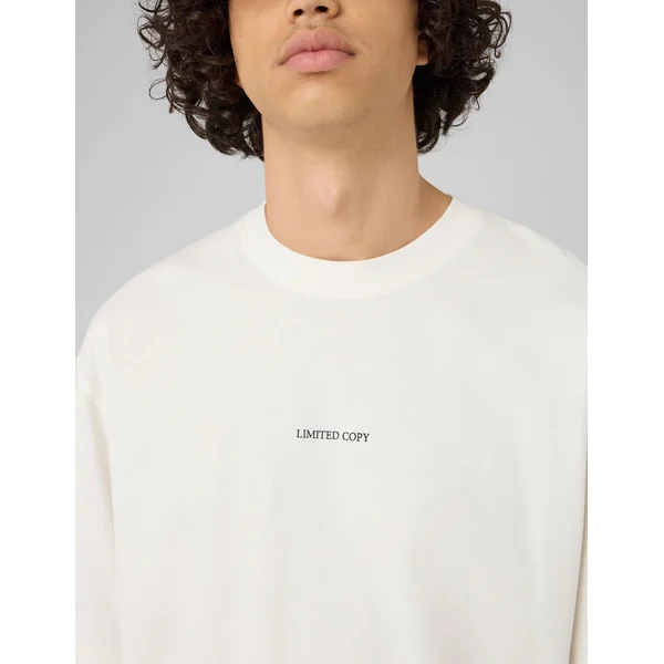 T-shirt imprimé devant/dos Blanc écru