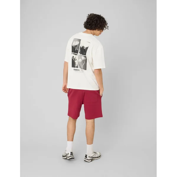 T-shirt imprimé devant/dos Blanc écru