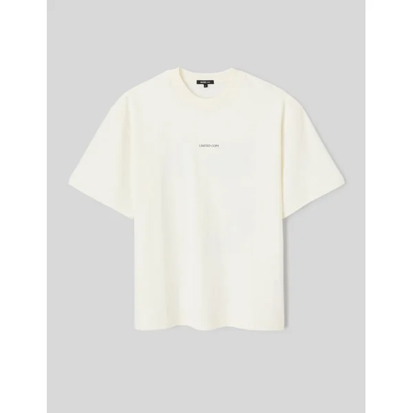 T-shirt imprimé devant/dos Blanc écru