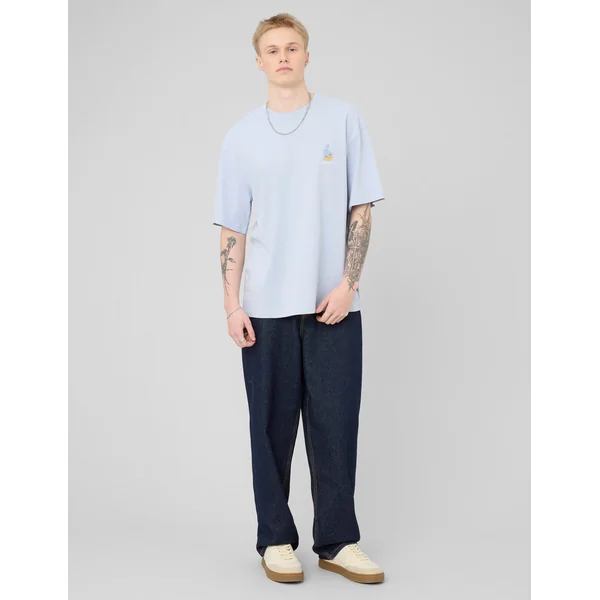 T-shirt imprimé devant/dos Bleu clair