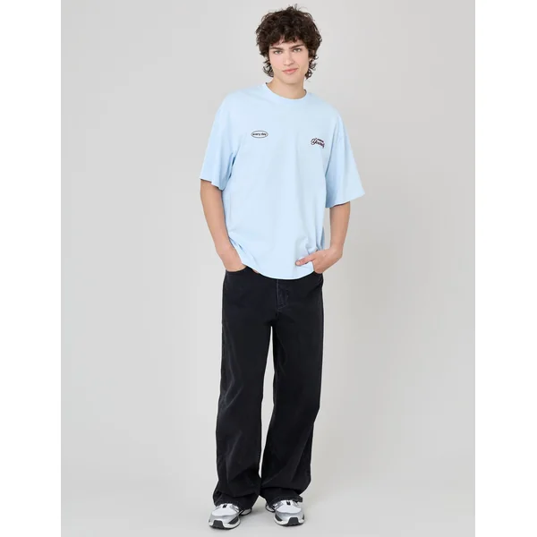 T-shirt imprimé devant/dos Bleu