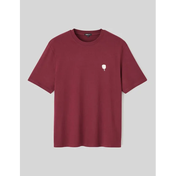 T-shirt imprimé devant/dos Bordeaux