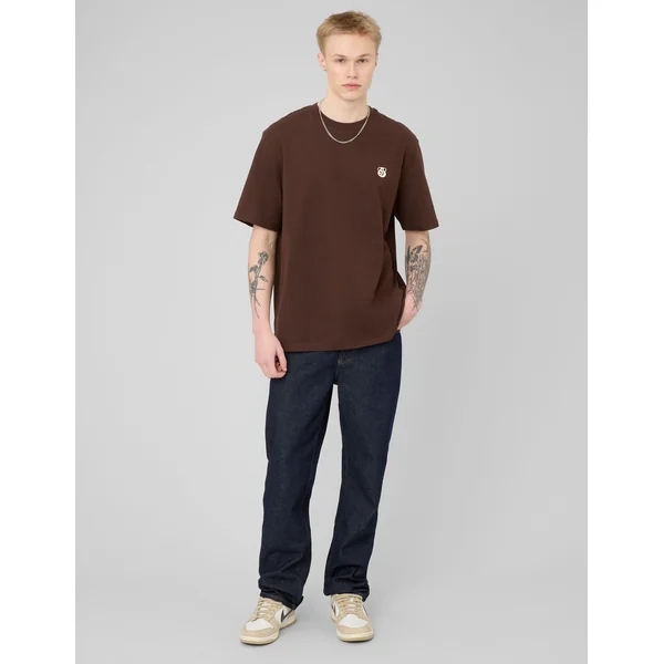 T-shirt imprimé devant/dos Marron foncée