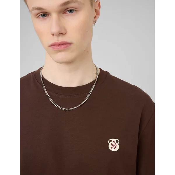 T-shirt imprimé devant/dos Marron foncée