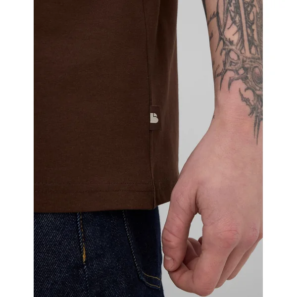 T-shirt imprimé devant/dos Marron foncée