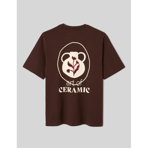 T-shirt imprimé devant/dos Marron foncée