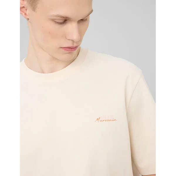 T-shirt imprimé devant/dos Naturel