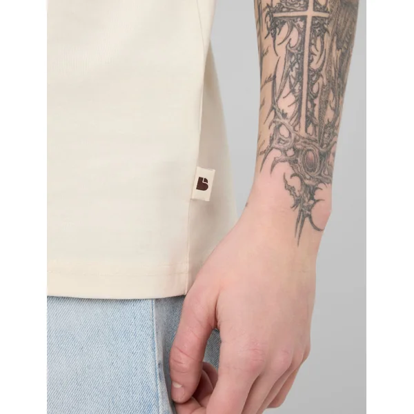 T-shirt imprimé devant/dos Naturel