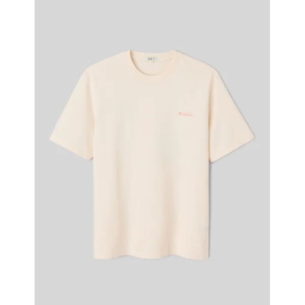 T-shirt imprimé devant/dos Naturel