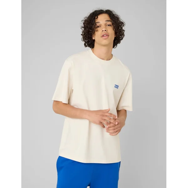 T-shirt imprimé devant/dos Naturel