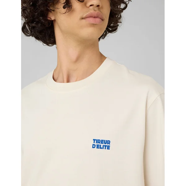T-shirt imprimé devant/dos Naturel