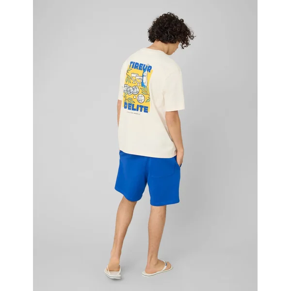 T-shirt imprimé devant/dos Naturel