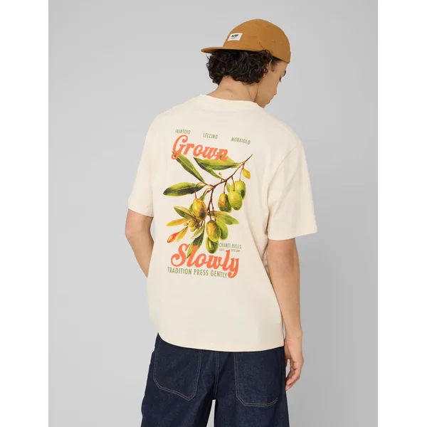 T-shirt imprimé devant/dos Naturel
