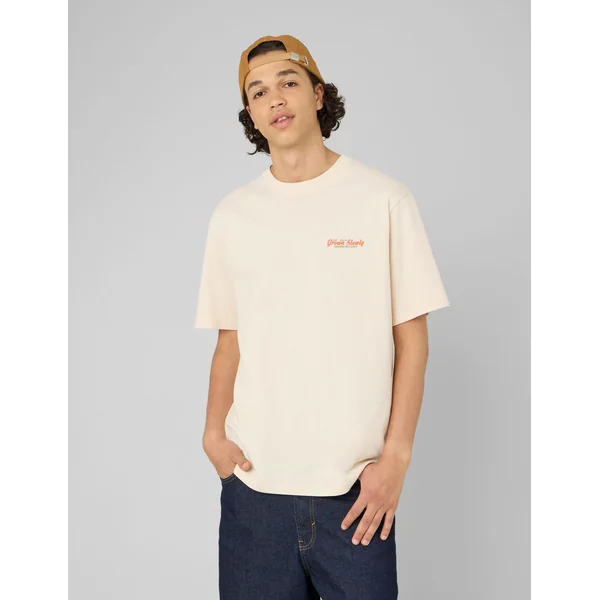 T-shirt imprimé devant/dos Naturel