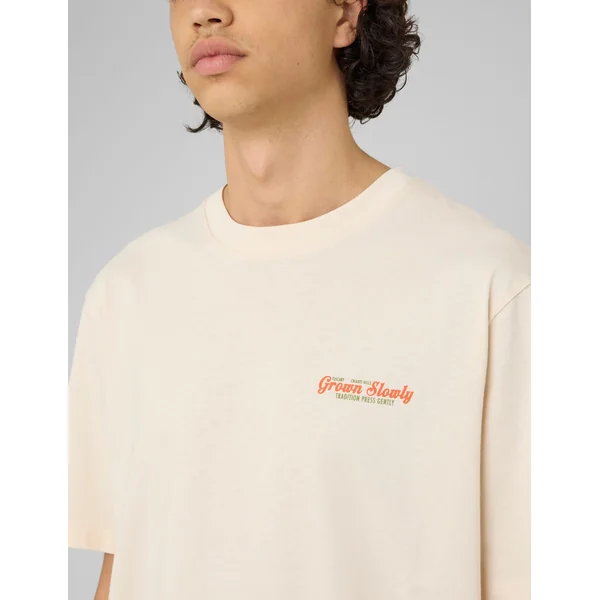 T-shirt imprimé devant/dos Naturel