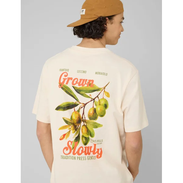 T-shirt imprimé devant/dos Naturel