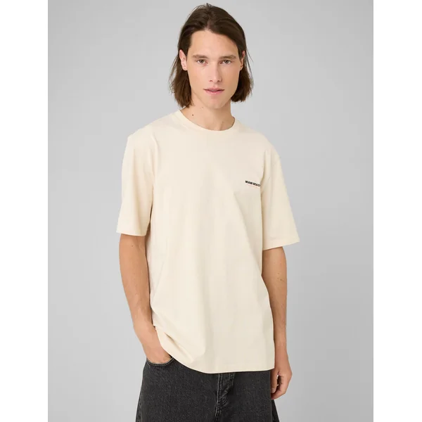 T-shirt imprimé devant/dos Naturel