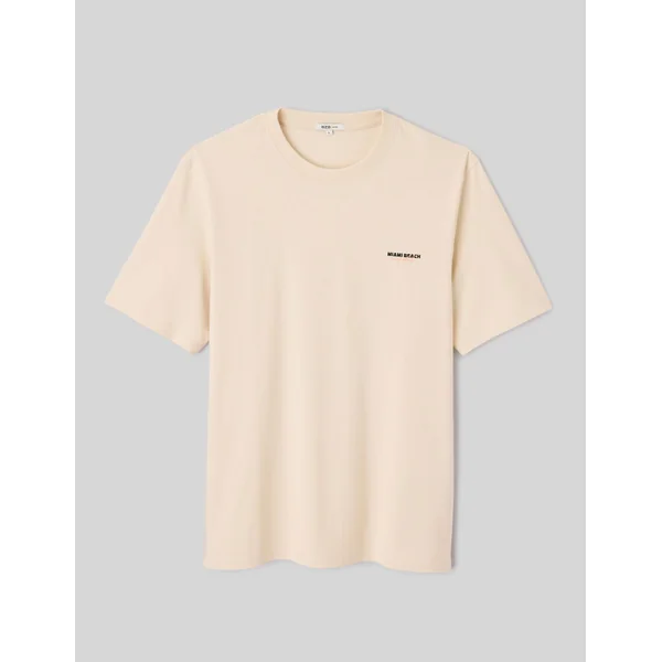 T-shirt imprimé devant/dos Naturel