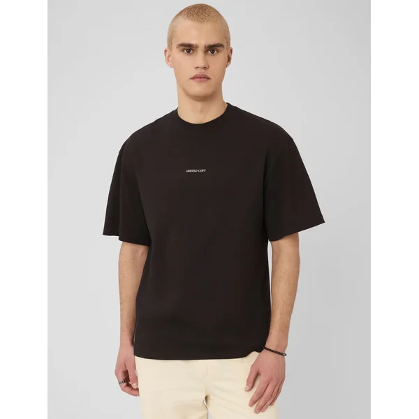 T-shirt imprimé devant/dos Noir