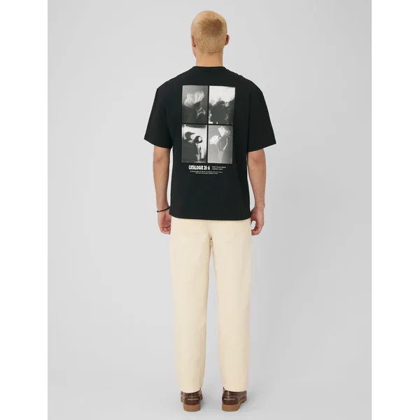 T-shirt imprimé devant/dos Noir