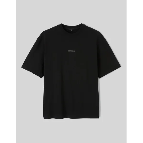 T-shirt imprimé devant/dos Noir