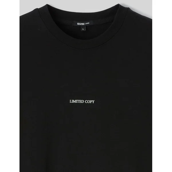 T-shirt imprimé devant/dos Noir