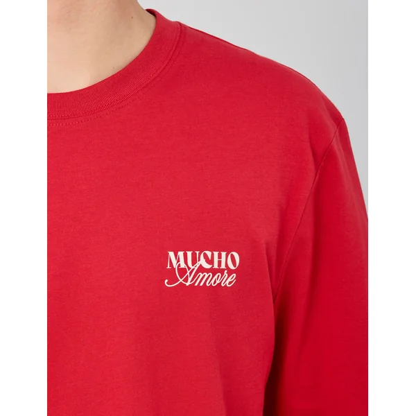 T-shirt imprimé devant/dos Rouge