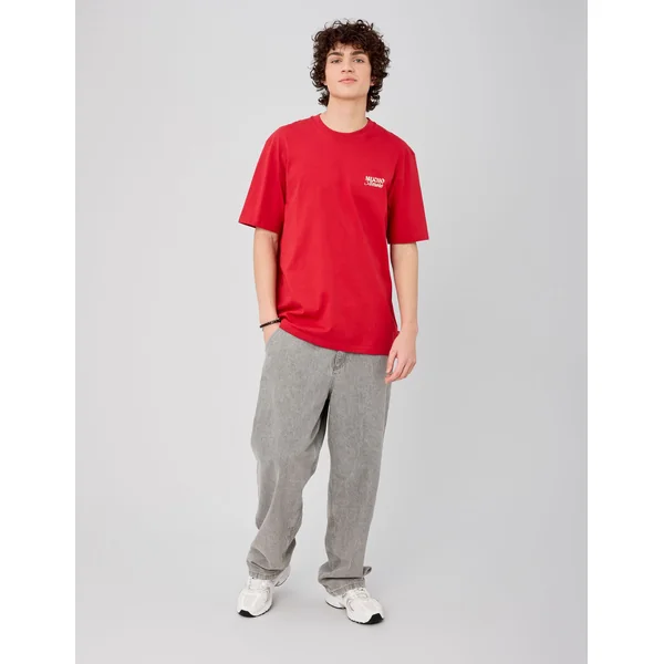 T-shirt imprimé devant/dos Rouge