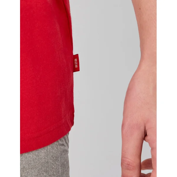 T-shirt imprimé devant/dos Rouge