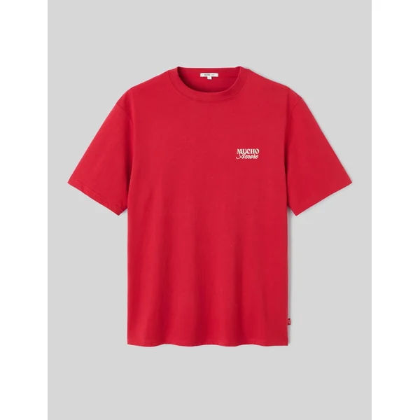 T-shirt imprimé devant/dos Rouge
