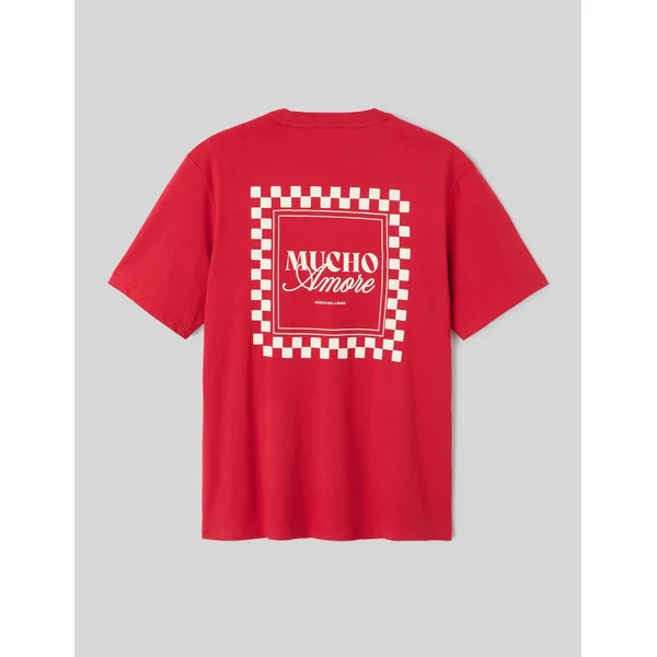 T-shirt imprimé devant/dos Rouge