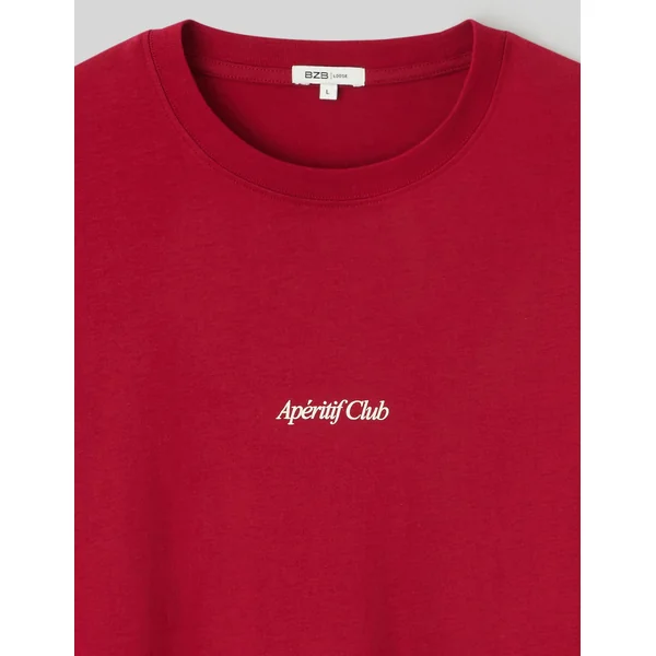 T-shirt imprimé devant/dos Rouge