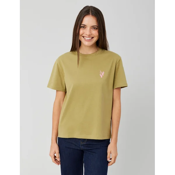 T-shirt imprimé devant/dos Vert clair