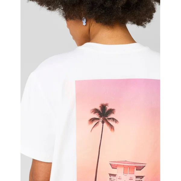 T-shirt imprimé géant Miami Blanc