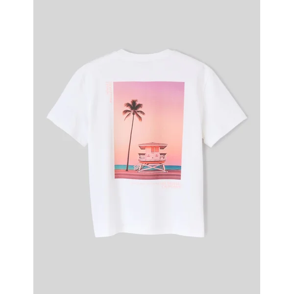 T-shirt imprimé géant Miami Blanc