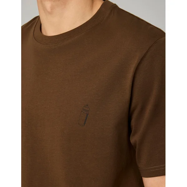 T-shirt imprimé Marron