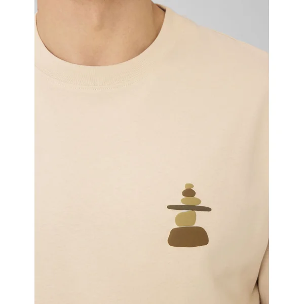 T-shirt imprimé poitrine Blanc cassé