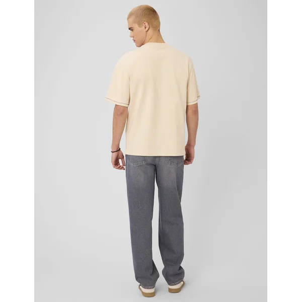 T-shirt imprimé poitrine Blanc cassé