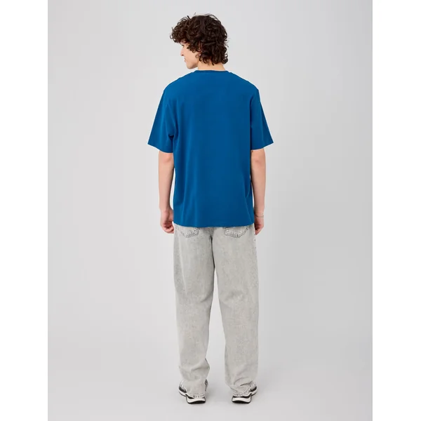 T-shirt imprimé poitrine Bleu foncé