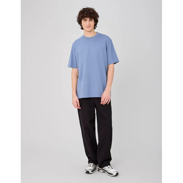 T-shirt imprimé poitrine Bleu moyen