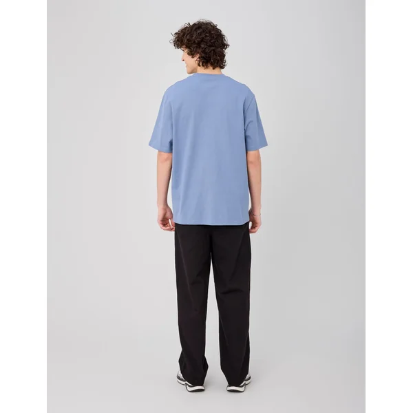 T-shirt imprimé poitrine Bleu moyen