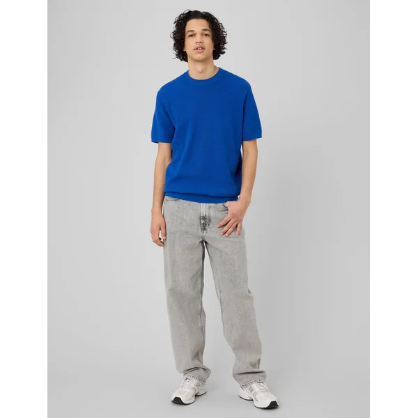 T-shirt maille fantaisie Bleu foncé