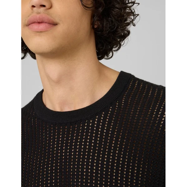 T-shirt maille filet Noir