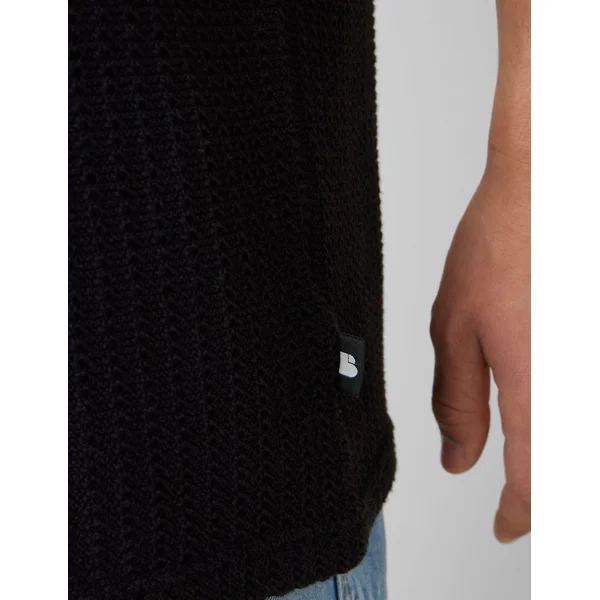T-shirt maille filet Noir