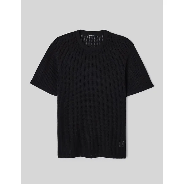T-shirt maille filet Noir